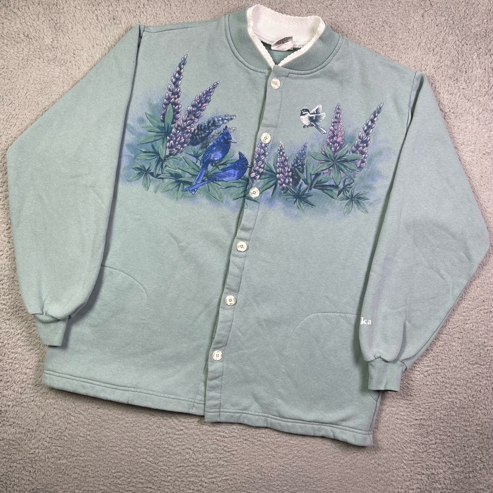 Vintage‎ 90s animal nature wrap around sweater